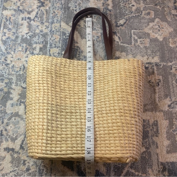 Woven Tote with Flag Design - Picture 3 of 7